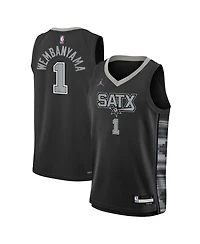 Big Boys Jordan Victor Wembanyama Black San Antonio Spurs Swingman Jersey - Statement Edition