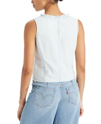 Levi's Women's Shane Cotton Tie-Neck Button-Front Top