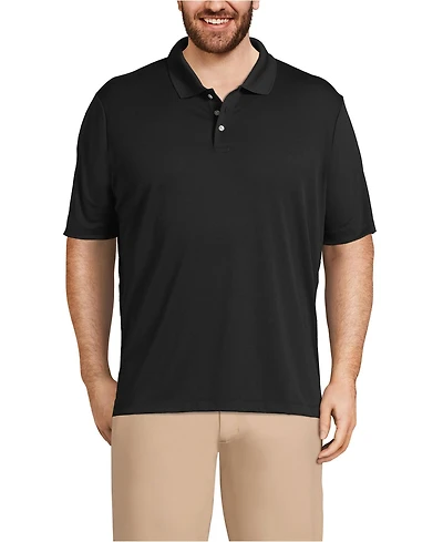 Lands' End Men's School Uniform Short Sleeve Solid Active Polo Shirt