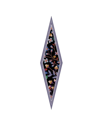 Jessie Zhao New York Silk Diamond Scarf Of Purple Garden