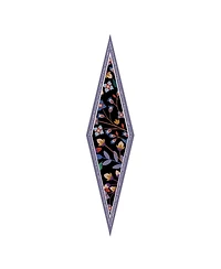 Jessie Zhao New York Silk Diamond Scarf Of Purple Garden