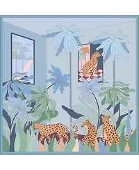 Jessie Zhao New York Double Sided Silk Scarf Of Indoor Forest