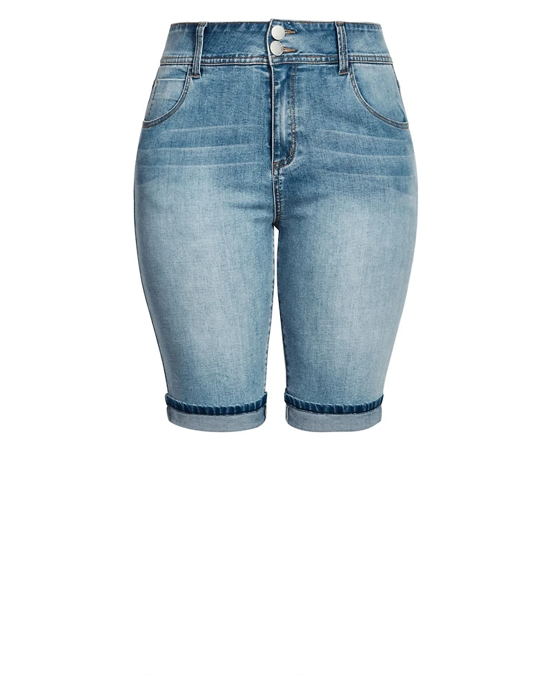 City Chic Plus Size Killer Pins Short