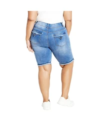 City Chic Plus Size Killer Pins Short