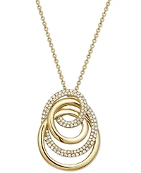 Effy Diamond Multi Swirl 18" Pendant Necklace (3/8 ct. t.w.) in 14k Gold