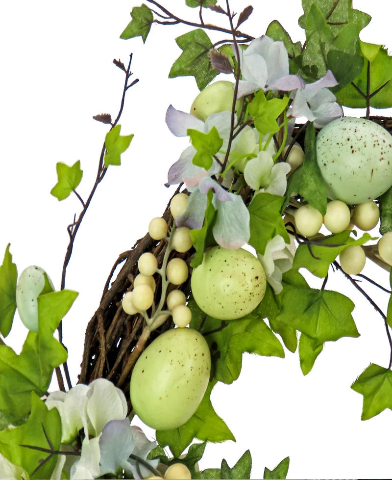 National Tree Company 22" Ivy and Eggs Easter Wreath