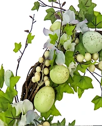 National Tree Company 22" Ivy and Eggs Easter Wreath