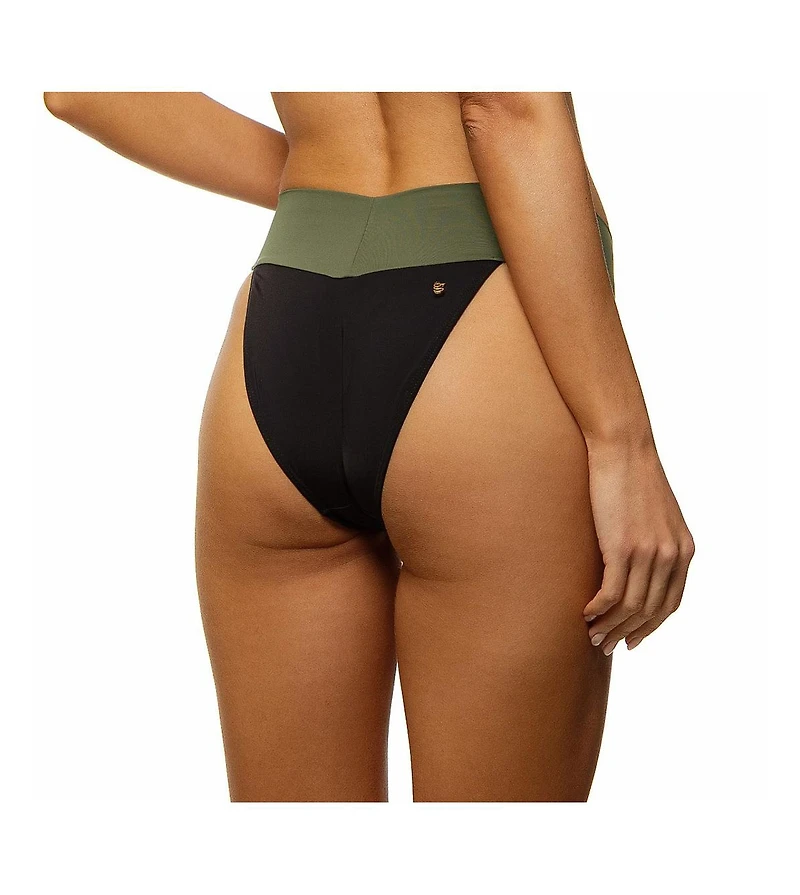 Guria Beachwear Women's Color Block High Leg Band Bikini Bottom