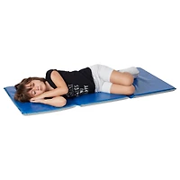 RestZone ECR4Kids Everyday Folding Rest Mat, 3-Section, 1in, Blue/Grey, 5-Pack