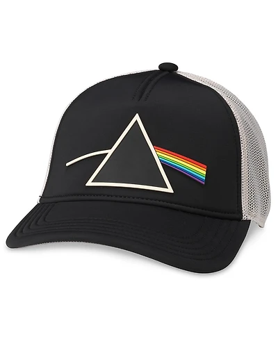 Men's American Needle Black, Natural Pink Floyd Riptide Valin Trucker Adjustable Hat