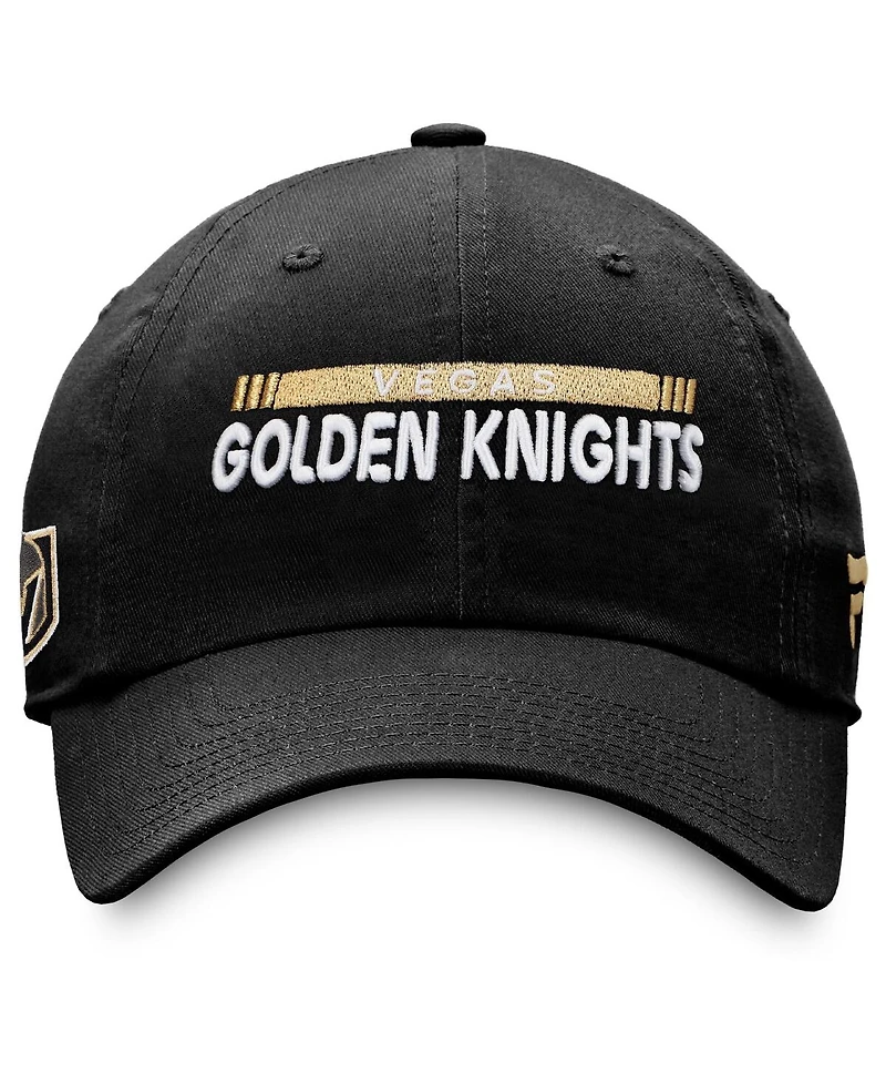 Men's Fanatics Black Vegas Golden Knights Authentic Pro Rink Adjustable Hat