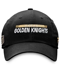 Men's Fanatics Black Vegas Golden Knights Authentic Pro Rink Adjustable Hat