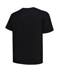 Men's Mitchell & Ness Black Distressed Phoenix Suns Big and Tall Hardwood Classics Vintage-Like Logo T-shirt