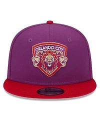 Men's New Era Purple Orlando City Sc Jersey Hook 9FIFTY Snapback Hat