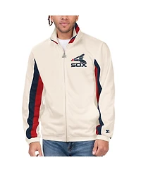 Men's Starter Cream Chicago White Sox Rebound Cooperstown Collection Full-Zip Track Jacket