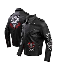Men's Freeze Max Black Looney Tunes Dispicable Biker Full-Zip Jacket