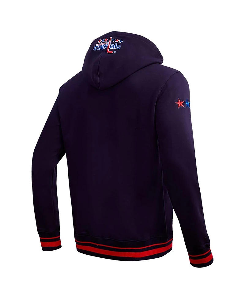 Men's Pro Standard Navy Washington Capitals Retro Classic Fleece Pullover Hoodie