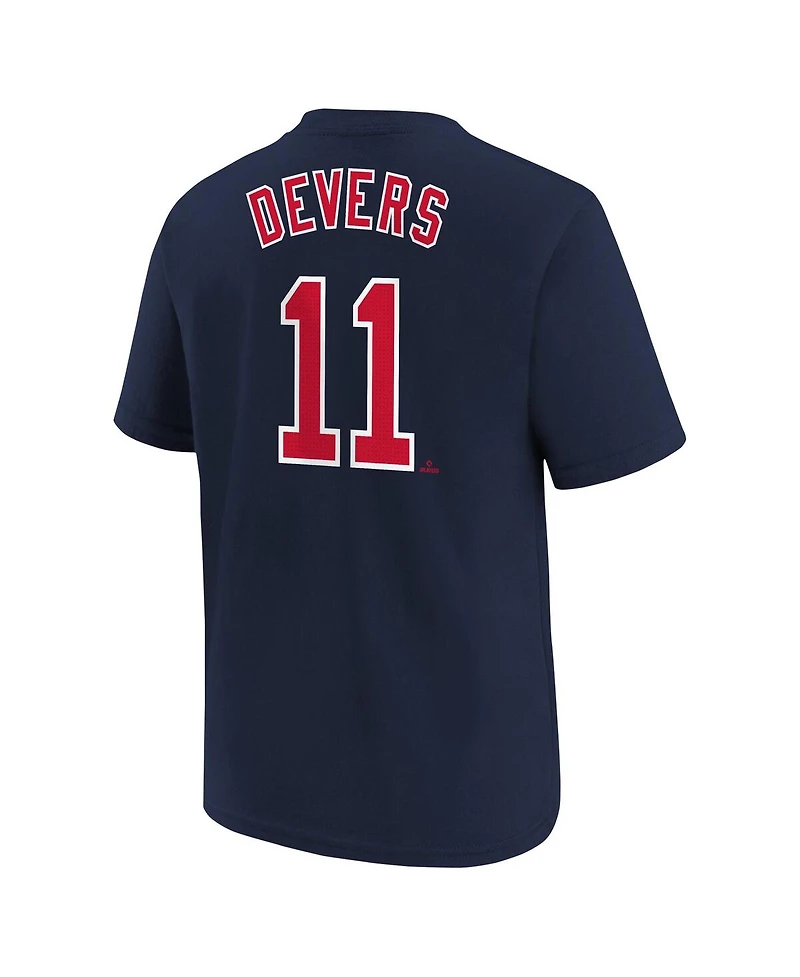 Big Boys Nike Rafael Devers Navy Boston Red Sox Home Player Name and Number T-shirt