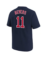 Big Boys Nike Rafael Devers Navy Boston Red Sox Home Player Name and Number T-shirt