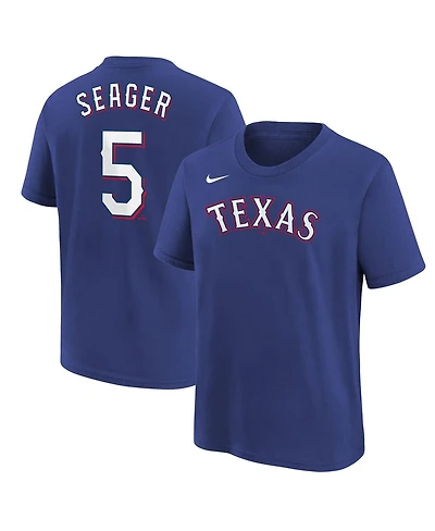 Big Boys Nike Corey Seager Royal Texas Rangers Home Player Name and Number T-shirt