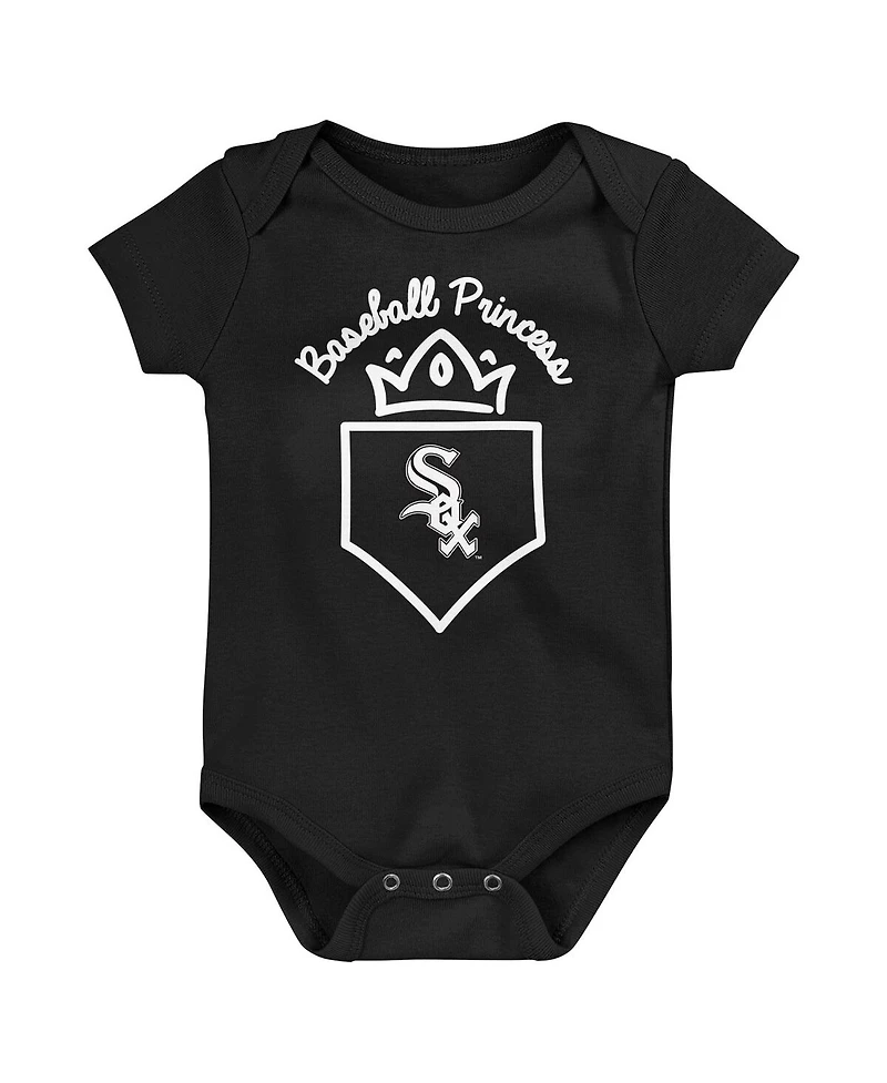 Baby Boys and Girls Outerstuff Chicago White Sox 3-Pack Home Run Bodysuit Set