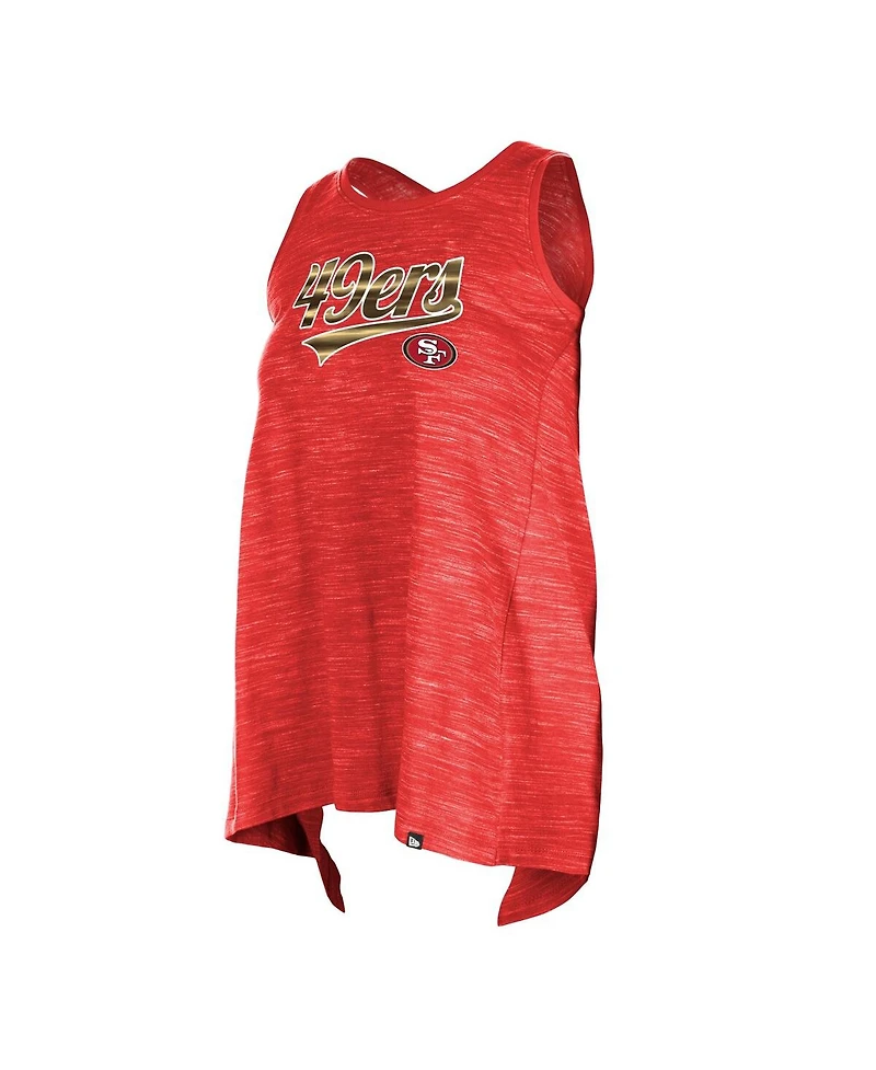 Women's New Era Scarlet San Francisco 49ers Space Dye Active Tank Top