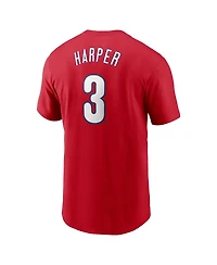 Men's Nike Bryce Harper Red Philadelphia Phillies Fuse Name and Number T-shirt
