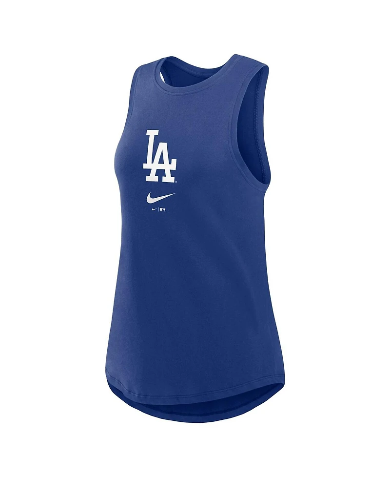 Women's Nike Royal Los Angeles Dodgers Legacy Icon High Neck Fashion Tank Top
