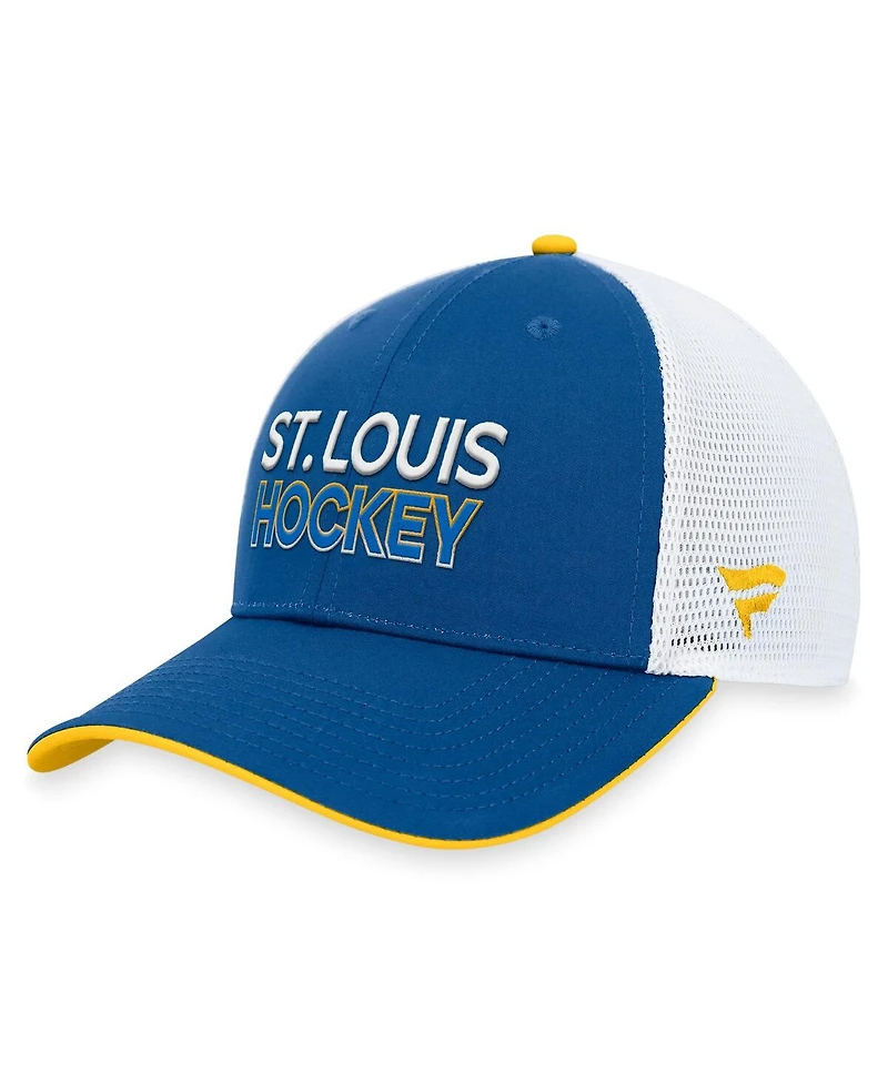Men's Fanatics Blue, White St. Louis Blues Authentic Pro Alternate Jersey Adjustable Trucker Hat
