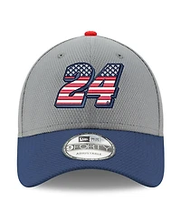 Men's New Era Gray, Navy William Byron Salute 9FORTY Adjustable Hat