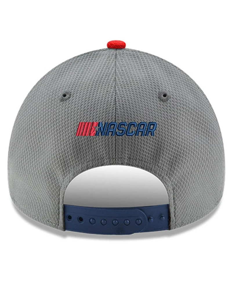 Men's New Era Gray, Navy Nascar Salute 9FORTY Adjustable Hat