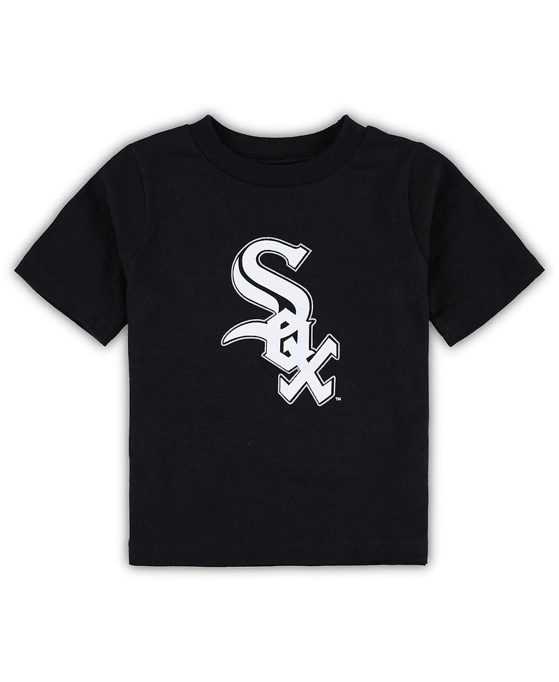 Baby Boys and Girls Black Chicago White Sox Team Crew Primary Logo T-shirt