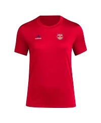 Women's adidas Red New York Red Distressed Bulls Local Stoic T-shirt