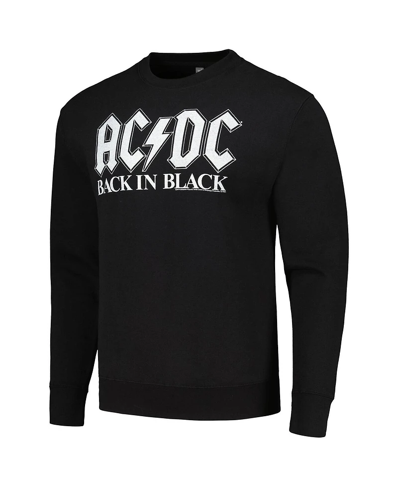 Men's Black Acdc Back Pullover Sweatshirt