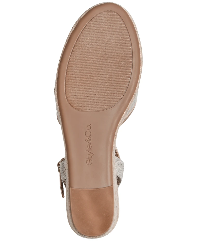Style & Co Women's Leahh Strappy Espadrille Wedge Sandals, Created for Macy's