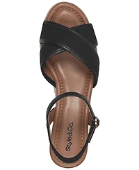 Style & Co Women's Leahh Strappy Espadrille Wedge Sandals, Created for Macy's