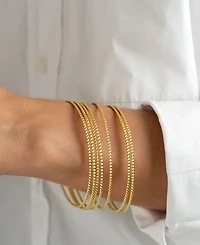 Adornia 14K Gold-Plated 7-Piece Skinny Bangle Set