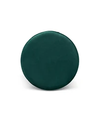 Baxton Studio Chaela Contemporary Glam and Luxe Velvet Fabric Upholstered and Finished Metal Ottoman