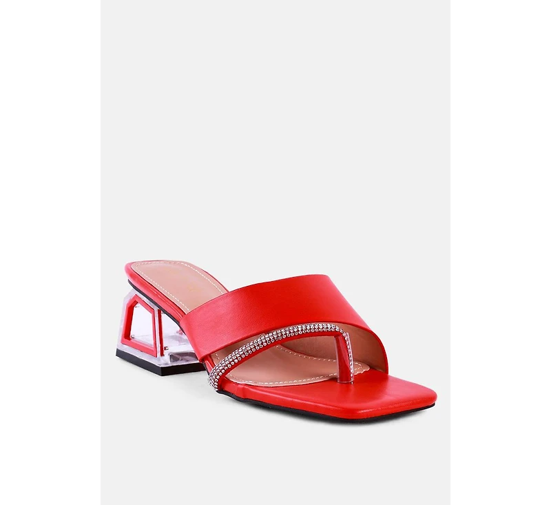 golfy rhinestone embellished strap fantasy heel sandals