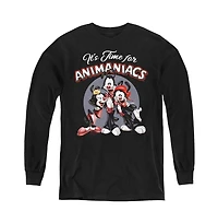 Animaniacs Youth Its Time For Long Sleeve Sweatshirt