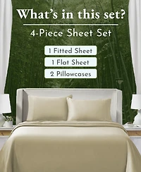 King 4 Piece Rayon from Bamboo Deep Pocket Sheet Set