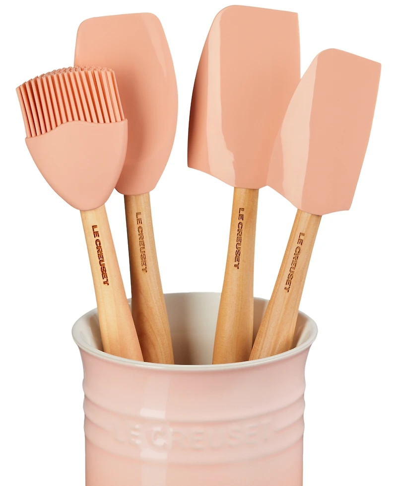 Le Creuset 5 Piece Utensil Set with Stoneware Utensil Crock