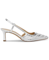 Michael Michael Kors Women's Alora Pointed Toe Mid Heel Slingback Pumps