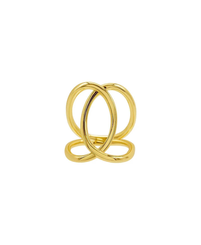 Adornia 14K Gold-Plated Tall Infinity Ring