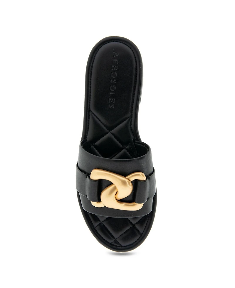 Aerosoles Women's Big Charm Buckle Sandals
