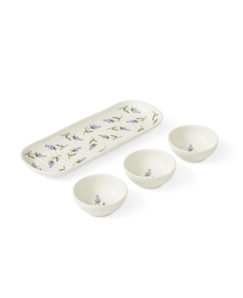 Portmeirion Sophie Conran Lavandula 4 Piece Bowl And Tray Set