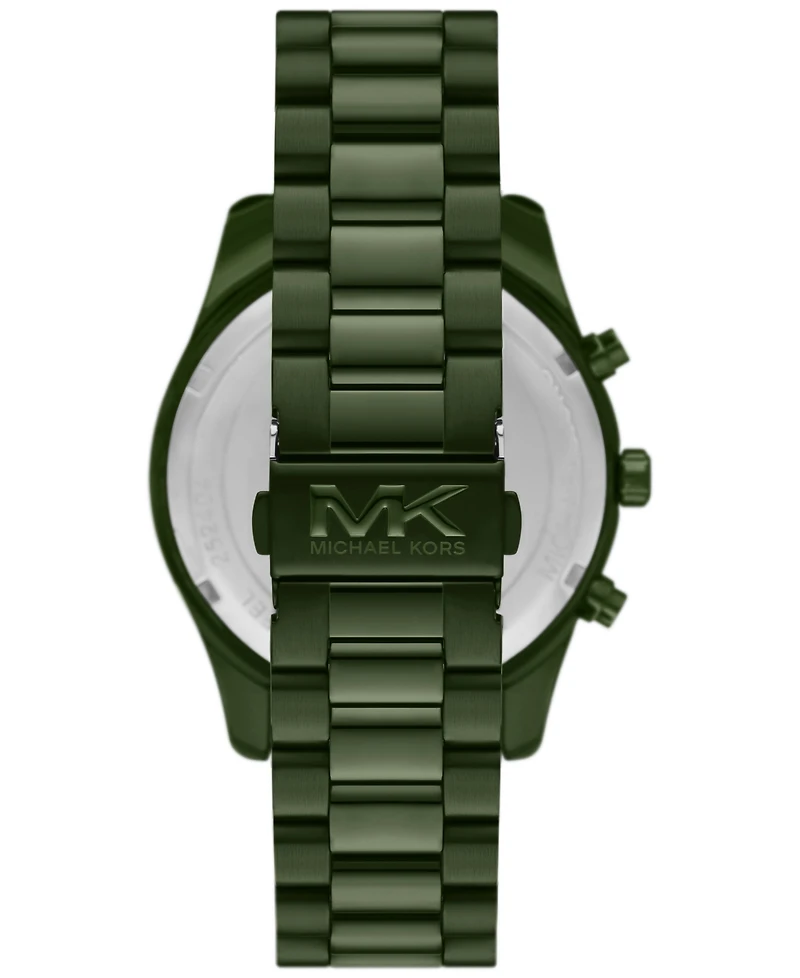 Michael Kors Men's Lexington Chronograph Olive Stainless Steel Watch 44mm