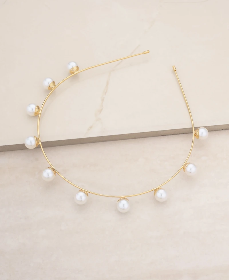 Ettika Imitation Pearl Studded Headband