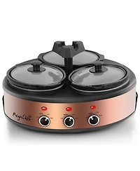 MegaChef Triple 1.5 Quart Slow Cooker and Buffet Server
