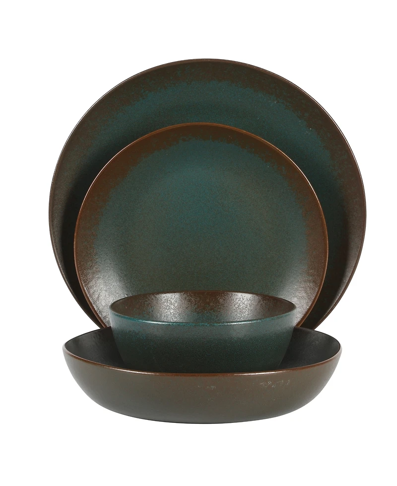 Bloomhouse Reactive Glaze 16-Pc Dinnerware Set, Service for 4